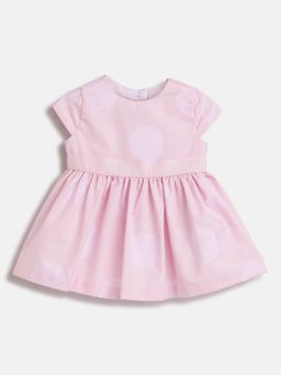Chicco - Infant Girls Light Pink Printed Short Sleeve Dress