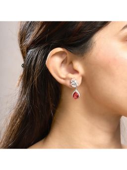 Anoree - Seraphina Luxe Teardrop Red Earrings