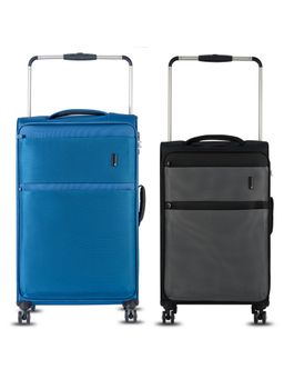it luggage - Debonair Trolley Two Tone Blue and Black & White (Pack of 2)
