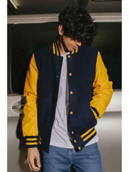 FREAKINS - NAVY MEN'S VARSITY JACKET