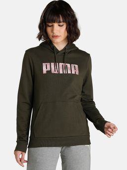 Puma - Graphic Womens Grey Hoodie