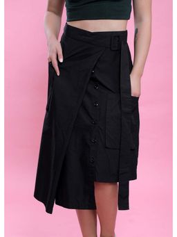 French Theory - Black Midi Cargo Skirt