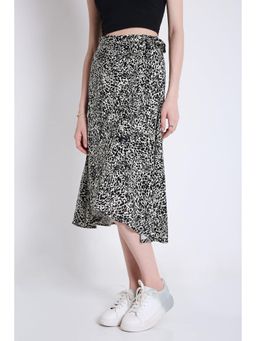 French Theory - Multi-Color Printed Wrap Around Skirt