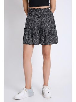 French Theory - Black Mini Flared Skirt