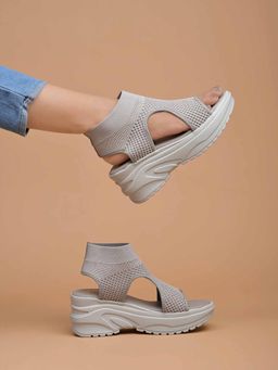 Shoetopia - Fashion and Comfortable Casual Grey Sandals for Women