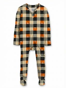 Cocoon Care - Baby Multi-Color Bamboo Cotton Knit Checks Printed Onesies
