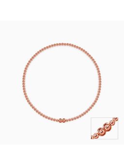 GIVA - 925 Silver Rose Gold Madonna Anklet,Single