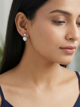 GIVA - 925 Silver Falling Heart Earrings