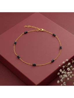 GIVA - 925 Silver Golden Orlisse Anklet,Single