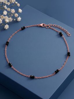 GIVA - 925 Silver Rose Gold Marceau Anklets,Single