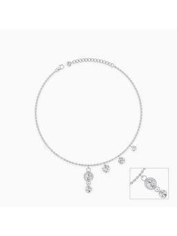 GIVA - 925 Silver Charmelle Anklet,Single