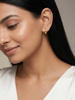 GIVA - 925 Silver Golden Zorie Arc Earrings