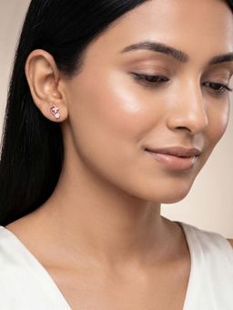 GIVA - 925 Silver Rose Gold Serelle Stud Earrings