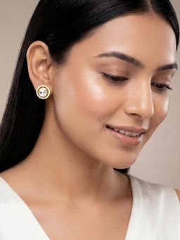 GIVA - 925 Silver Golden Rivelle Stud Earrings