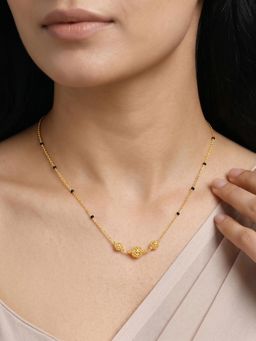 GIVA - 925 Silver Golden Taarini Mangalsutra