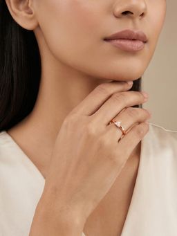 GIVA - 925 Silver Tria Shine Ring, Adjustable