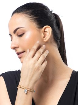 Sukkhi - Stainless Steel Charm Adjustable Bracelet for Women Blue