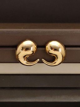 Abdesigns - Elegant Gold Plated Stud Earrings Gold