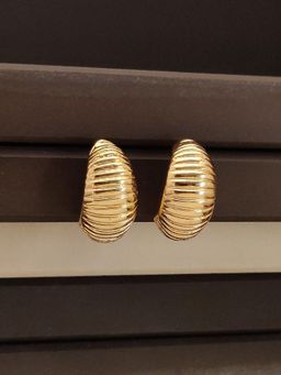 Abdesigns - Elegant Gold Plated Half Hoops Earrings Gold