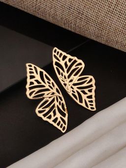 Abdesigns - Elegant Gold Plated Stud Earrings Gold