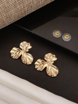 Abdesigns - Elegant Gold Plated Stud Earrings Gold