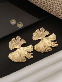 Abdesigns - Elegant Gold Plated Stud Earrings Gold