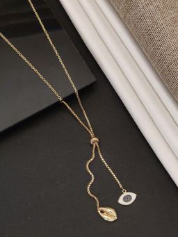 Abdesigns - Sophisticated Gold Plated Layered Necklace for Women White