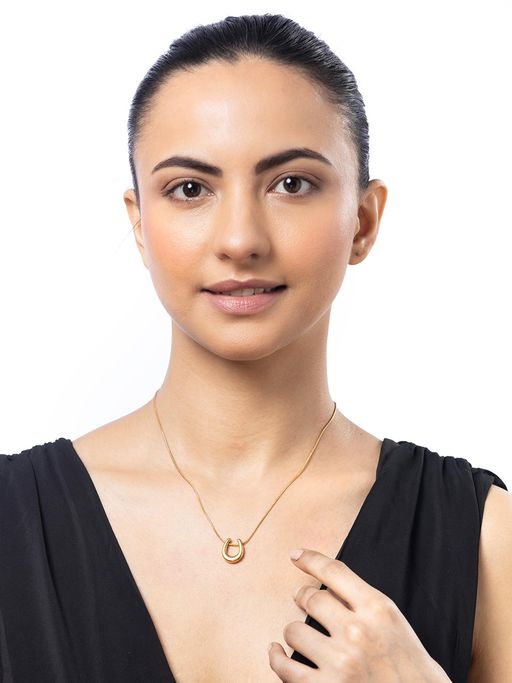 Sukkhi Stainless Steel Chain Pendant Necklace for Women Gold