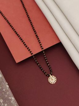 Abdesigns - Rose Gold Plated American Diamond Mangalsutra White