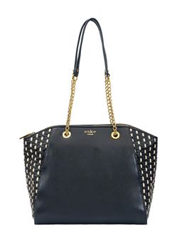 Eske - Lisa Leather Handbag, Navy Blue & Vanilla (One Size)