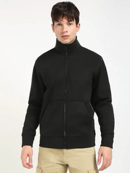 Calvin Klein - Men Solid Regular Fit Polyester Black Sweatshirt