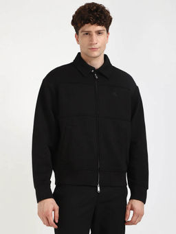 Calvin Klein - Men Solid Relaxed Fit Cotton Black Sweatshirt