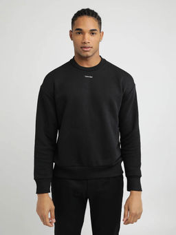 Calvin Klein - Men Relaxed Fit Cotton Black Sweatshirt