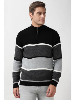 Peter England - Men Multi-Color Stripe Sweater