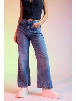 FREAKINS - Floral Straight Womens Jeans
