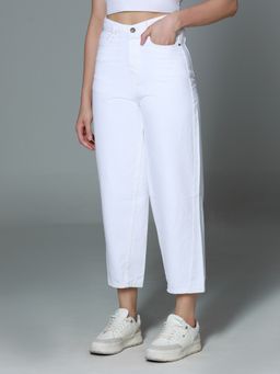 High Star - Women Slouchy Fit High-Rise Clean Look Cotton Jeans