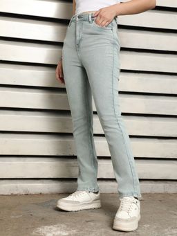 High Star - Women Stove Pipe High-Rise Light Fade Jeans