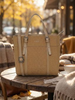 ESBEDA - Tan Colour Athena Elegant Handbag with Detachable Strap For Women's (Medium)