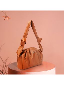 Metro - Tan Solid/Plain Handbag