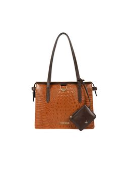 Hidesign - Sabrina 01 Genuine Leather Women's Tan Shoulder Bag with Pouch and Detachable Strap