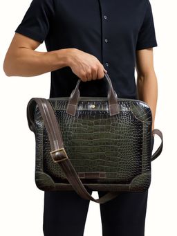 Hidesign - Clooney Genuine Leather Men's Green Messenger Bag