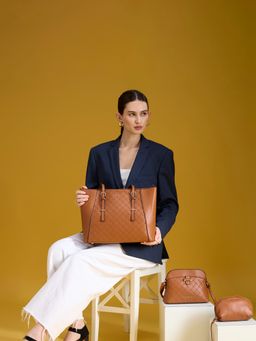 Caprese - Women Adea Tan 3-In-1Tote Bag with Sling Bag and Pouch (S/M/L)