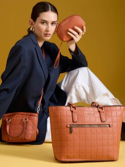 Caprese - Women Miya Intense Rust 3-In-1Tot Bag with Sling Bag and Pouch (S/L)