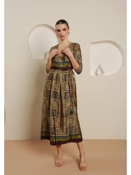 Blanche by Rashika - Women Multi-Color Baroque Mosaic Dress
