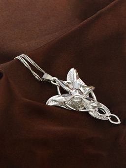 Yellow Chimes - Silver-Plated Arwen's Evenstar Pendant with Chain