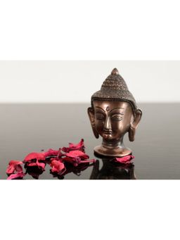 eCraftIndia - Metal Meditating Buddha Head