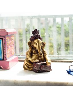 eCraftIndia - Lord Ganesha Playing Harmonium Showpiece