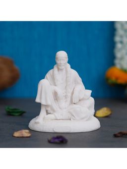 eCraftIndia - White Polyresin Sai Baba Statue