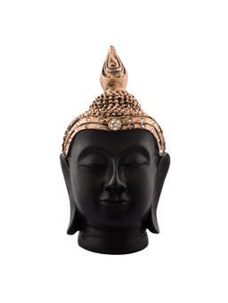 eCraftIndia - Black Meditating Gautam Buddha Head Statue Showpiece