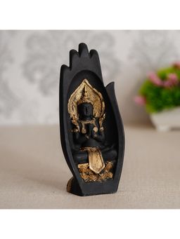 eCraftIndia - Golden Engraved Palm Buddha Showpiece